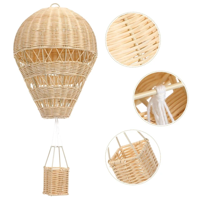 Alt view image 7 of 7 - Rattan Hot Air Balloon, Wicker Hot Air Balloon Decor