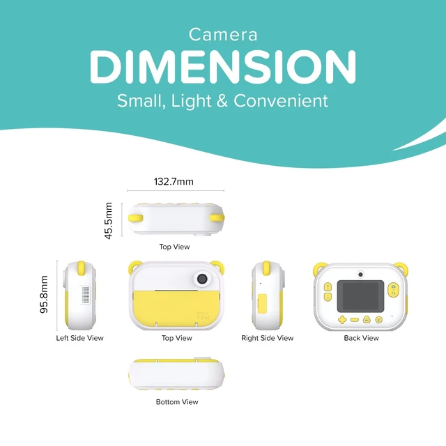 Alt view image 5 of 7 - myFirst Camera Insta Wi - Kids Digital Camera Instant Print, Label Maker, Unlimited Printing, 12MP Photos 1080P Video and Selfie Lens, Memory Card, Neck Lanyard, for Kids 3-12 (Teal)