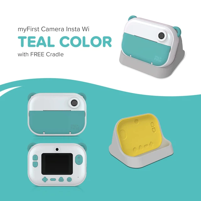 Alt view image 6 of 7 - myFirst Camera Insta Wi - Kids Digital Camera Instant Print, Label Maker, Unlimited Printing, 12MP Photos 1080P Video and Selfie Lens, Memory Card, Neck Lanyard, for Kids 3-12 (Teal)