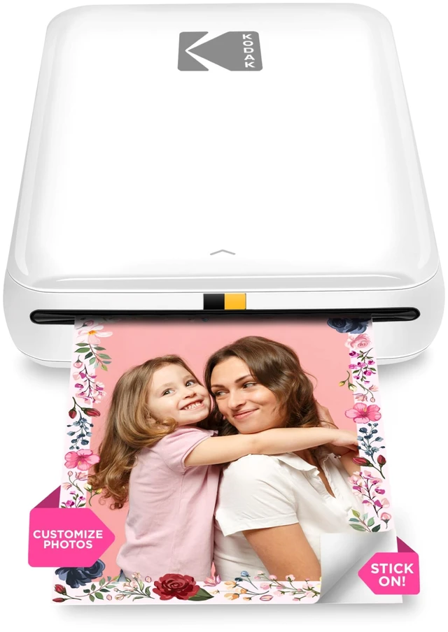 Main image of Kodak Step Printer Zero Ink Technology Wireless Mobile Photo Printer for Any Bluetooth or NFC Smart Device (White) Sticker Edition, 2x3 (RODMP20KIT9W)