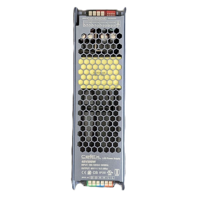 Alt view image 3 of 7 - LED Driver 48V 500W IP20 UL Listed, Transformer for LED Lights, LED Power Supply 100-130 VAC 50/60Hz