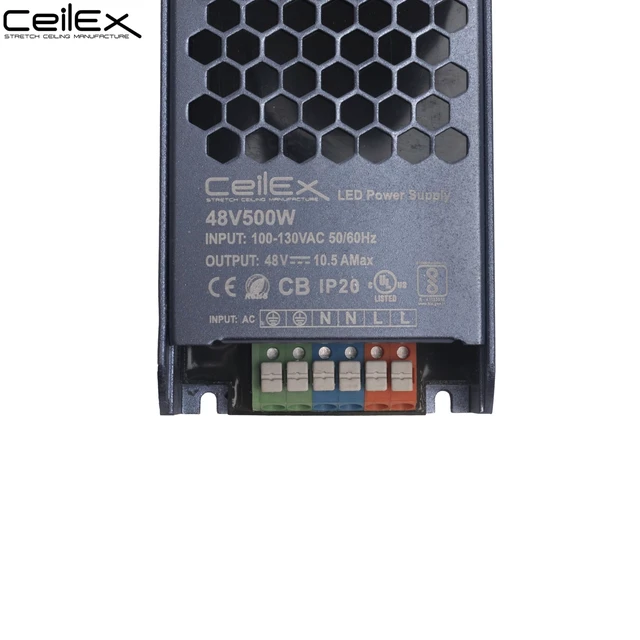 Alt view image 7 of 7 - LED Driver 48V 500W IP20 UL Listed, Transformer for LED Lights, LED Power Supply 100-130 VAC 50/60Hz