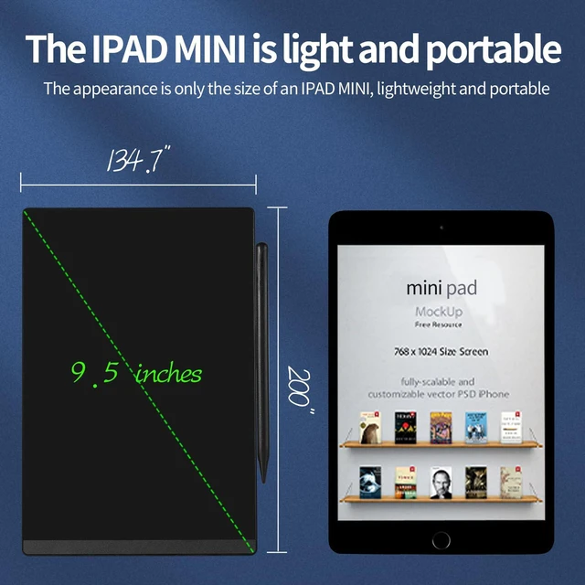 Alt view image 3 of 6 - LCD Writing Tablet Double-Sided 9.5 and 8.5 Electronic Drawing Board | Ultra-Slim Digital Notepad 2 Sides Screen Fine Lines Erasable Reusable Digital Scratchpad for Home Office Meeting Memo