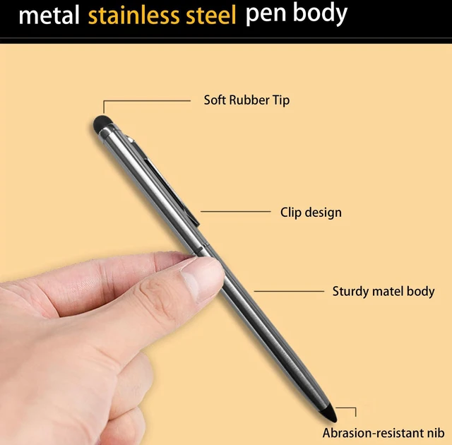 Alt view image 2 of 6 - 2pcs Replacement Stylus Drawing Pens for LCD Writing Tablet Metal Stylus Pens for 8Inch10Inch Drawing Tablet Memo Doodle Board