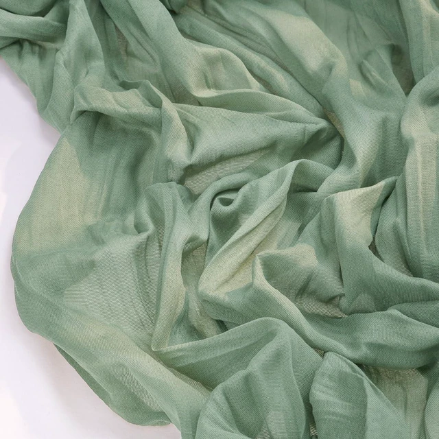 Alt view image 2 of 6 - Sage Green Cheesecloth Table Runner Fall Wedding Birthday Party Home Decor | Sage Green Rustic Gauze 10FT 120in Cheese Cloth Sheer Farmhouse Dining Runner for Baby Shower Bridal Holiday Decorations