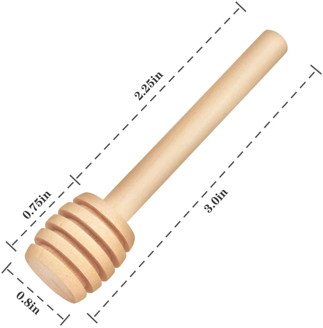 Alt view image 4 of 6 - 25Pcs Honey Wooden Dipper Mini Honeycomb Sticks 3 Inch | Honey Stirrer Stick for Jar Dispense Drizzle and Wedding Party Present