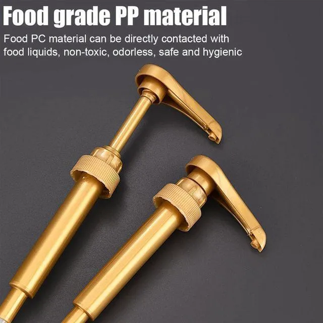 Alt view image 7 of 7 - Syrup Pump Compatible with Torani, DaVinci and Skinny (Set of 2) - fits bottles (25.4 oz-750ml) (Gold)