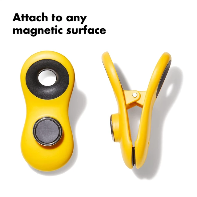 Alt view image 2 of 5 - Good Grips 4-Piece All-Purpose Magnetic Clips Set- Multicolor | Secure Grip for Pantry Stoarge, Office Supplies, Ideal for Snacks, Towels and Notepads