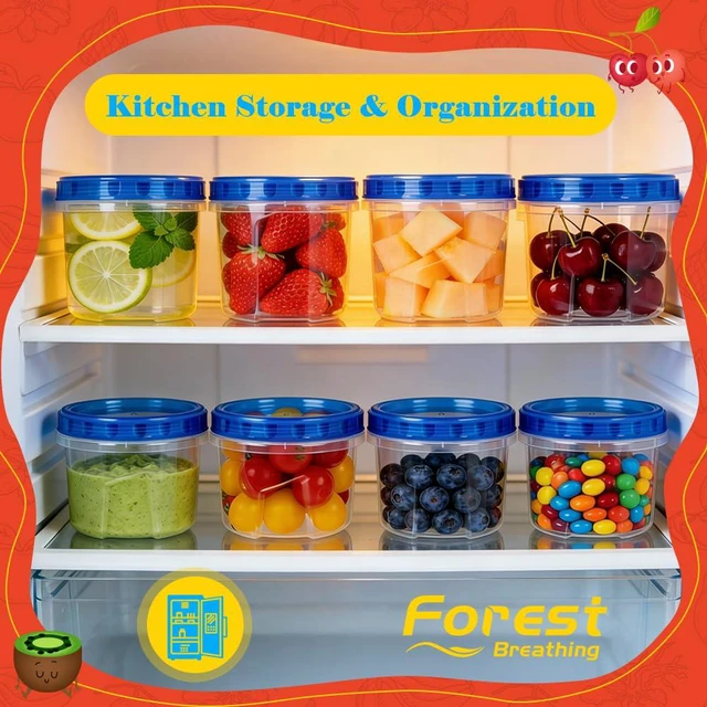 Alt view image 5 of 7 - 10 Pack 17oz Small Freezer Food Storage Containers with Twist Top Lids | BPA-Free Reusable Plastic Food Containers with Screw on Lids for Meal Prep, Soup, Snacks, Leftovers, Yogurt & Small Portions