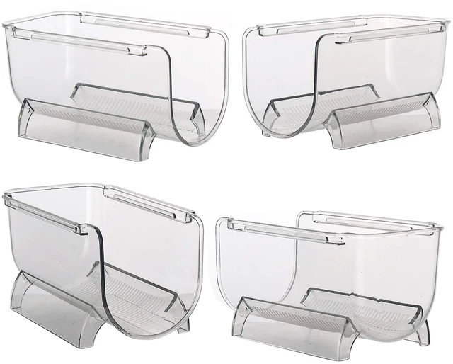 Alt view image 3 of 7 - 2 Pack Plastic Stackable Water Bottle and Wine Rack Storage Organizer for Kitchen Countertops, Pantry, Fridge, Clear