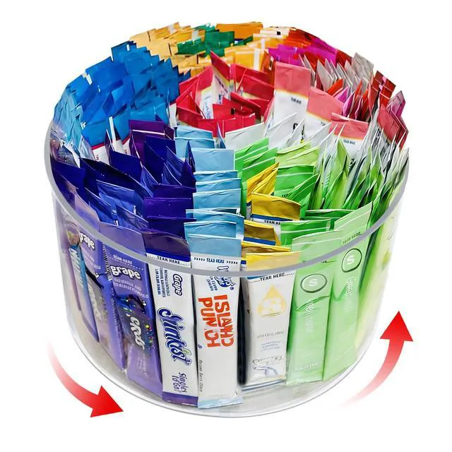 Main image of Drink Packet Organizer for Powdered Drink Mix,Powder Packet,Water Packet,Water Flavor Packet,Lazy Susan 360° Turntable Organizer for Drink Mix Necessities