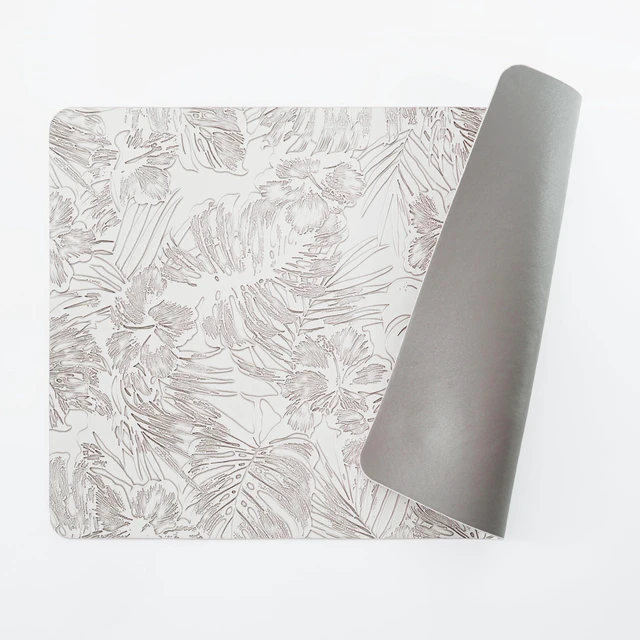 Alt view image 2 of 7 - Indoor/Outdoor Washable Vinyl Faux Leather Placemats, Set of 4