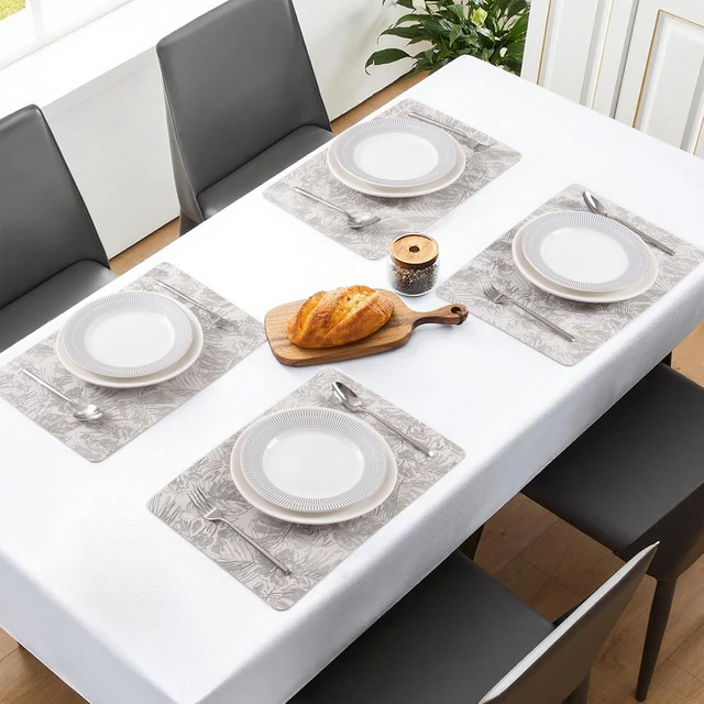 Alt view image 6 of 7 - Indoor/Outdoor Washable Vinyl Faux Leather Placemats, Set of 4