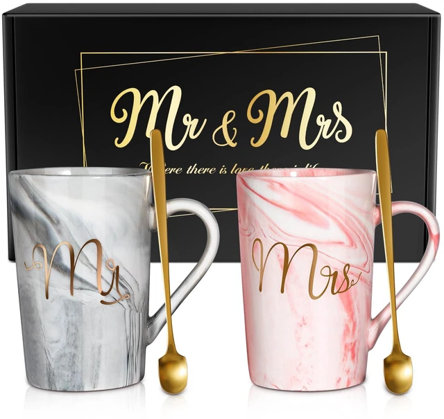 Main image of Wedding Gifts for Couples 2026, Mr and Mrs 13.19 Oz Coffee Mugs | Christmas Gift for Couples Newlyweds Husband Wife His and Hers Couples Gift Bride to Be Bridal Shower Engagement Anniversary