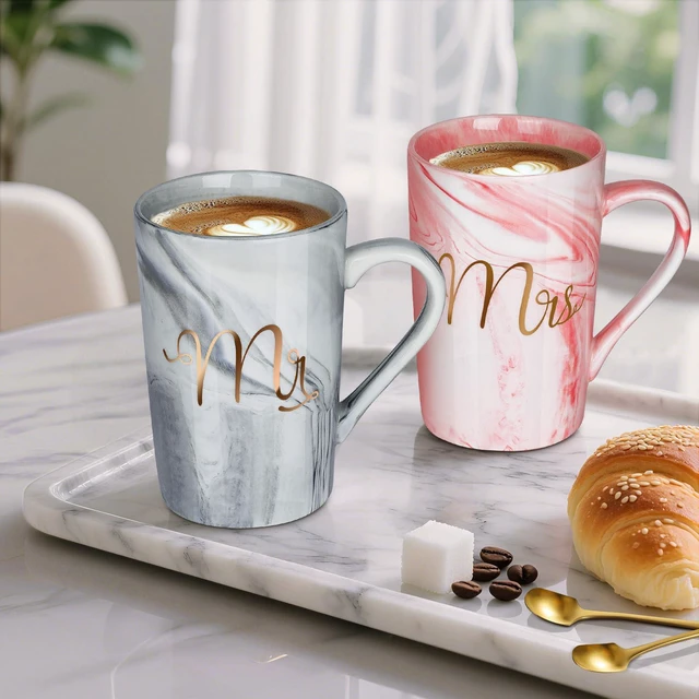 Alt view image 6 of 7 - Wedding Gifts for Couples 2026, Mr and Mrs 13.19 Oz Coffee Mugs | Christmas Gift for Couples Newlyweds Husband Wife His and Hers Couples Gift Bride to Be Bridal Shower Engagement Anniversary