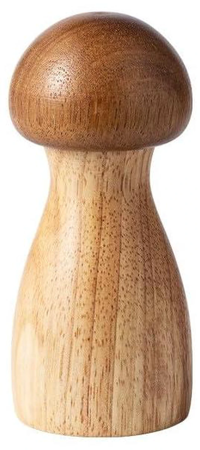 Alt view image 4 of 7 - Wood Pepper Mill,Acacia Wood Grinder,Mushroom Manual Salt and Pepper Mills, Refillable Spice Tools,Seasoning Mill Adjustable Coarseness Fine to Coarse,Spice Grinder (Mushroom)