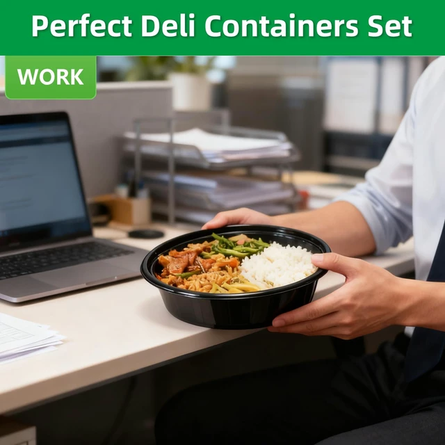 Alt view image 6 of 7 - Meal Prep Containers, Food Containers with Lids, 24 oz, 10 Pack | 10 Pack 24 oz reusable meal prep containers with lids, stackable, microwave/freezer safe and BPA-free for food prep, stora...