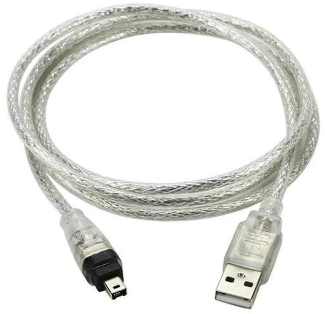 Alt view image 13 of 14 - 2 Pack Only for DCR-TRV75E DV Firewire to USB Cable USB 2.0 to Firewire IEEE 1394 4Pin iLink Cable 1.0M
