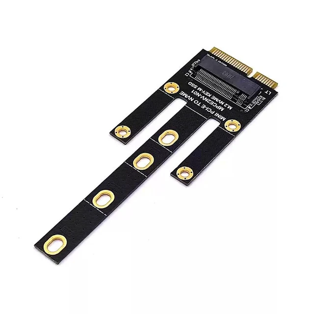 Alt view image 6 of 10 - MPCIe to M.2 Key-M Expansion Card Mini PCI-E to NVMe, Replace WiFi Card with M.2 SSD