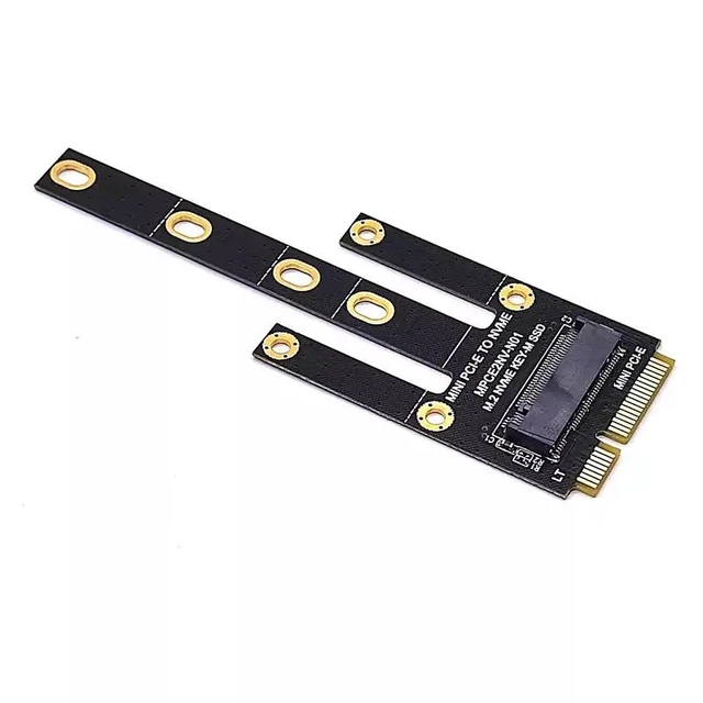 Alt view image 7 of 10 - MPCIe to M.2 Key-M Expansion Card Mini PCI-E to NVMe, Replace WiFi Card with M.2 SSD