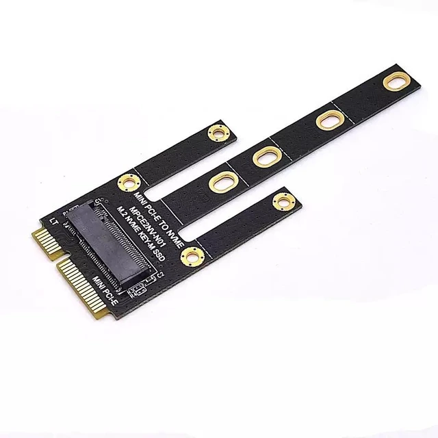 Alt view image 8 of 10 - MPCIe to M.2 Key-M Expansion Card Mini PCI-E to NVMe, Replace WiFi Card with M.2 SSD