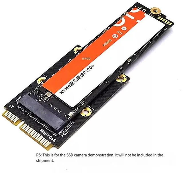 Alt view image 10 of 10 - MPCIe to M.2 Key-M Expansion Card Mini PCI-E to NVMe, Replace WiFi Card with M.2 SSD