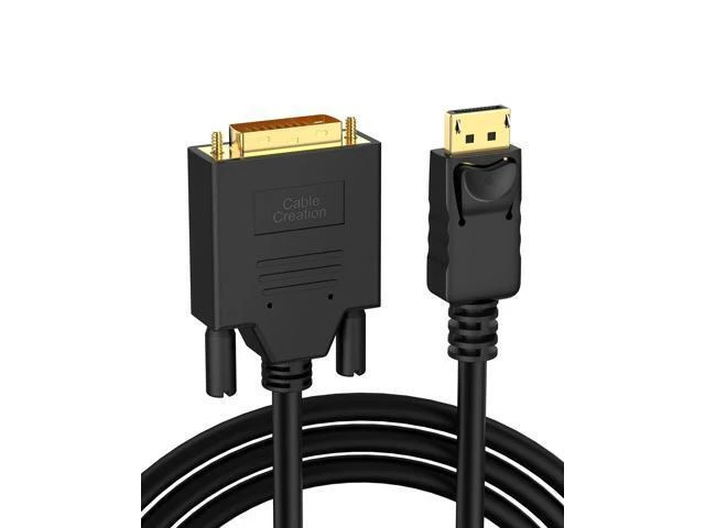 Alt view image 8 of 14 - Active DisplayPort to DVI Cable, 6FT DP to DVI-I Cord, Eyefinity Support Multi-Screen, Black