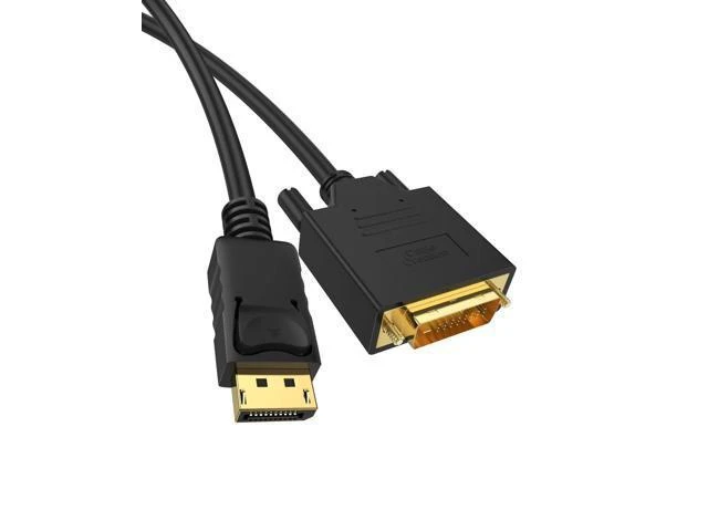 Alt view image 9 of 14 - Active DisplayPort to DVI Cable, 6FT DP to DVI-I Cord, Eyefinity Support Multi-Screen, Black