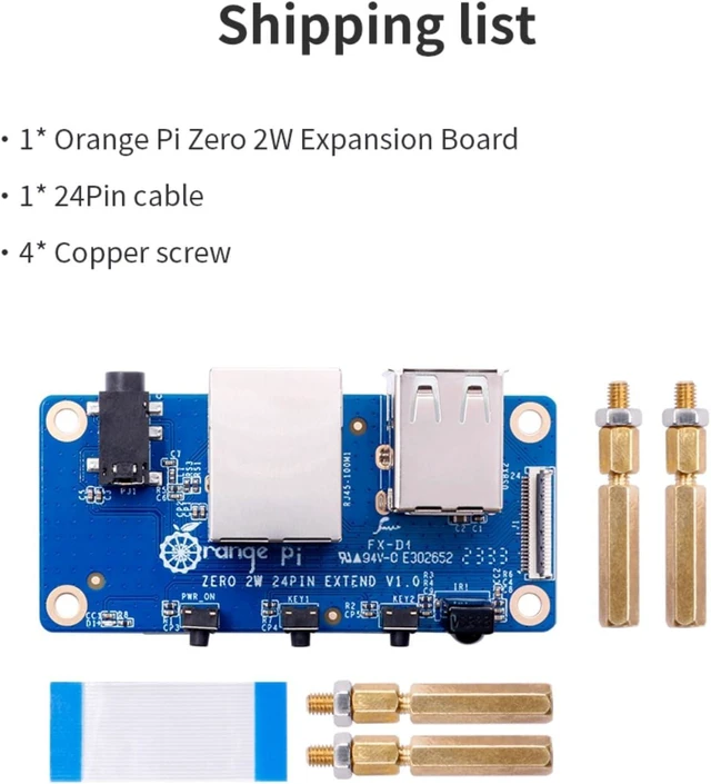 Alt view image 14 of 14 - Orange Pi Multifunctional Expansion Board for Zero 2W, Interface Board Compatible with Orange Pi Zero 2W Single Board Computer