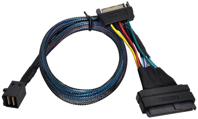 Alt view image 8 of 14 - U.2 U2 SFF-8639 NVME PCIe SSD Cable for Mainboard Intel SSD 750 p3600 p3700 M.2 SFF-8643 Mini SAS HD