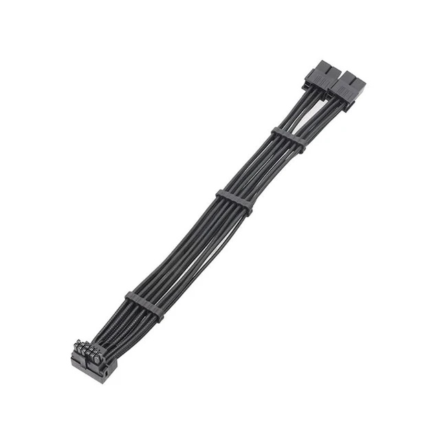 Alt view image 3 of 3 - Sturdy 2x 8Pin Female to PCIE 5.0 12+4 16Pin Video Card Cable for RTX4000 RTX40(2X8PIN for PLA)