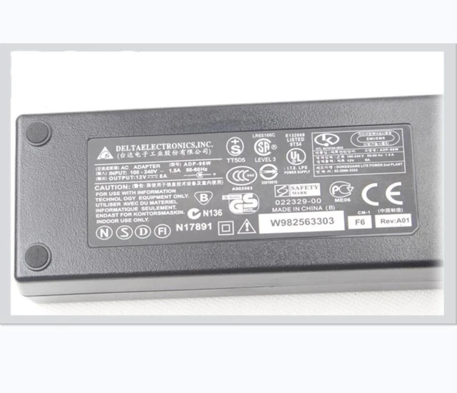 Alt view image 6 of 6 - DELTA 12V 8A 96W AC Adapter For FSP FSP096-AHA FSP096-AHAN2 For Qnap TS-451 NAS DAJING DJ-120800-SA Power Supply Charger