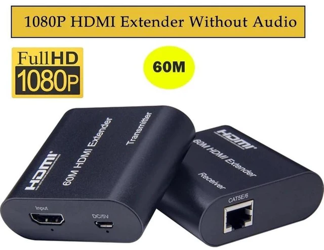 Alt view image 13 of 13 - 4K HDMI Extender 120M over CAT5e/6 RJ45 1080P 60M HDMI to Ethernet Rj45 Extender kit with Audio EDID for PS5 HDTV PC laptop TV(USB Cable)
(1080P 60M No Audio)
