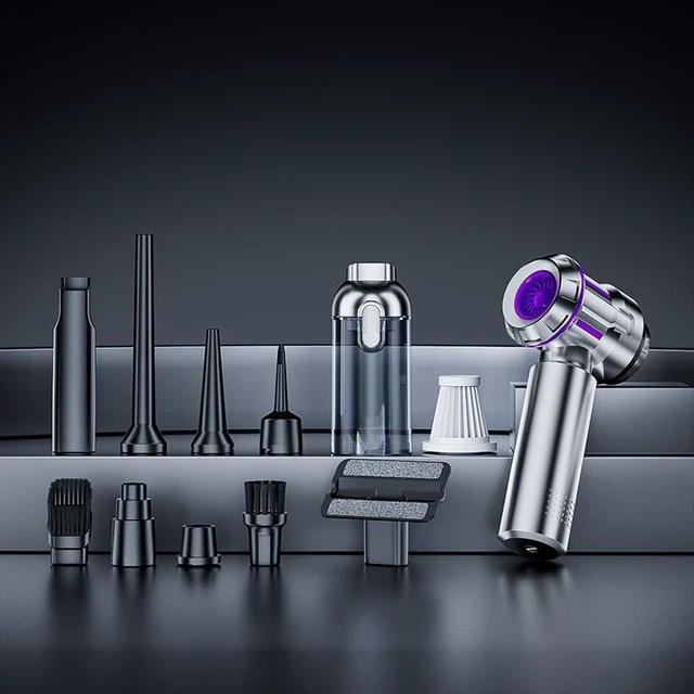 Alt view image 7 of 10 - One-Click Dust Emptying Vacuum Cordless, Blow & Suction, Powerful Car & Home Vacuum