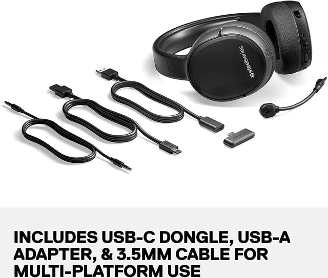 Alt view image 14 of 14 - SteelSeries Arctis 1 Wireless Gaming Headset USB-C Detachable Clearcast Microphone for PC, PS4, Nintendo Switch and Lite, Android Black