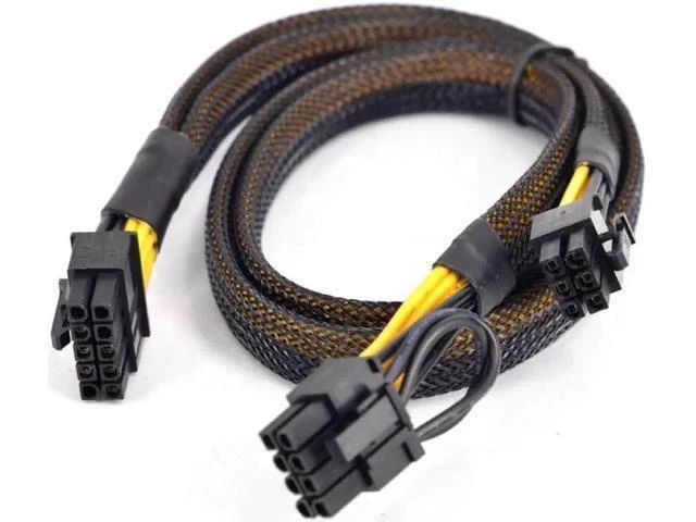 Alt view image 5 of 6 - For HP ProLiant DL380 G6 G7 PCI-e Graphics Card Power Supply Cable 10 Pin to Dual 6+2 Pin 8 Pin Sleeve Flat cable