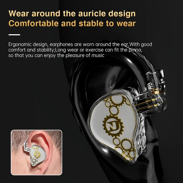 Alt view image 14 of 14 - CCA ND Venus in Ear Monitor Headphones, 10mm Double Magnetic Dynamic Driver IEM Earphones, HiFi Wired Gaming Earbuds, 2 Pin Detachable Cable (with Mic, Green, 3.5mm Plug) Without Mic 3.5 mm Blue