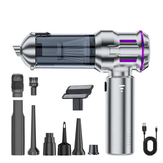 Alt view image 9 of 10 - One-Click Dust Emptying Vacuum Cordless, Blow & Suction, Powerful Car & Home Vacuum
