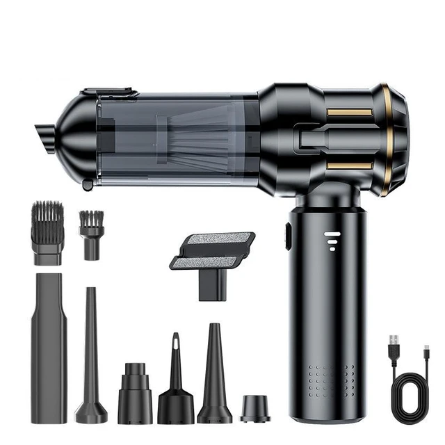 Alt view image 10 of 10 - One-Click Dust Emptying Vacuum Cordless, Blow & Suction, Powerful Car & Home Vacuum