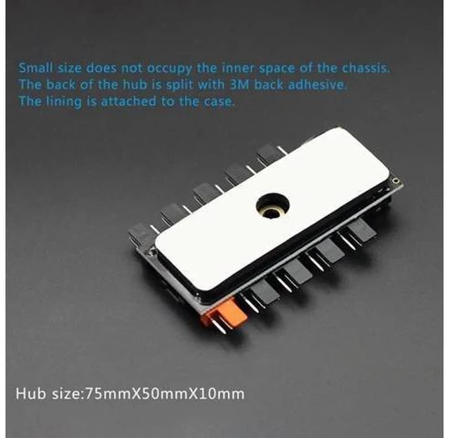Alt view image 9 of 12 - Computer/Pc Case Fan Controller Power Cable 1 Female to 10 Male 4Pin Fan Hub Splitter Cable For PWM Cooling Fan
