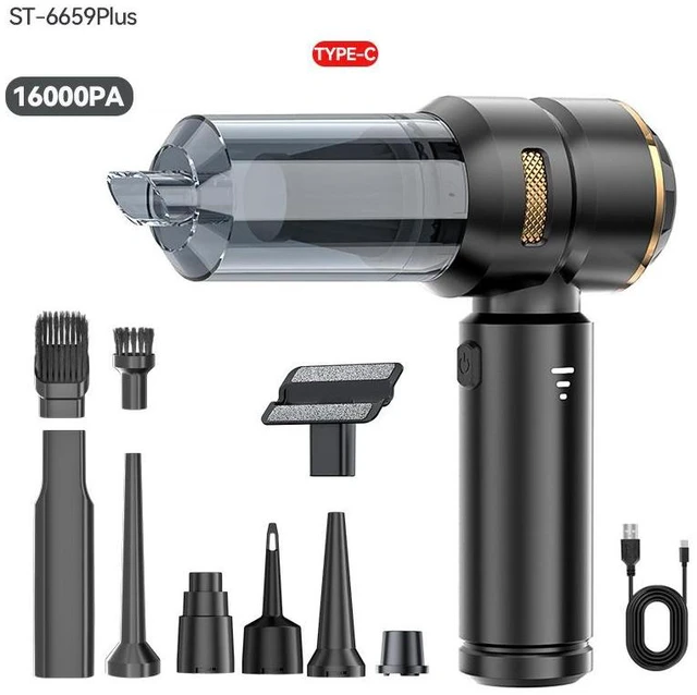 Alt view image 8 of 14 - Cordless Car Vacuum with Brushless Motor, Handheld High Power Suction, 2-in-1 Blower & Vacuum Cleaner, Portable Dust Blower for Car & Home ST-6696A