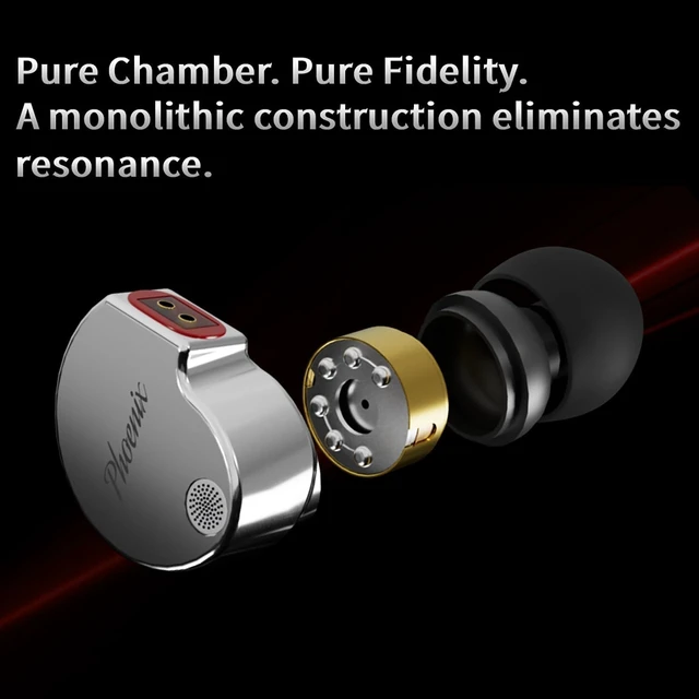 Alt view image 8 of 9 - CCA Phoenix in-Ear Monitor Headphones, Dual-Magnet Dynamic Driver IEM with HiFi Clear Sound & Deep Bass, Full-Metal Professional Gaming Earbuds for Musicians, Singers, and Audiophiles(3.5mm Plug)