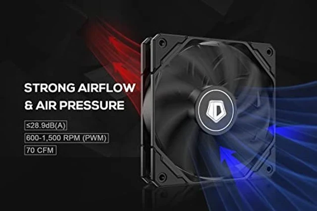 Alt view image 9 of 10 - ID-COOLING SE-224-XTS Black CPU Cooler 4 Heatpipes CPU Air Cooler 120mm PWM Fan CPU Fan for Intel LGA1700/115X/1200; AMD AM4/AM5