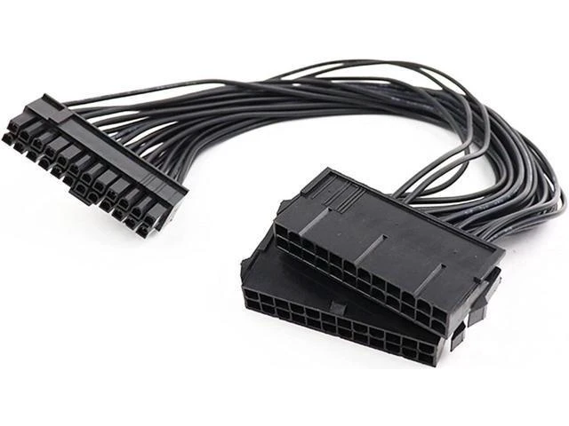 Alt view image 6 of 10 - Dual Psu Power Supply 24 Pin Extension Cable For Atx Motherboard,24 Pin 20 + 4 Dual Multiple Psu Power Supply Cable Sp Adapter Extension Kit