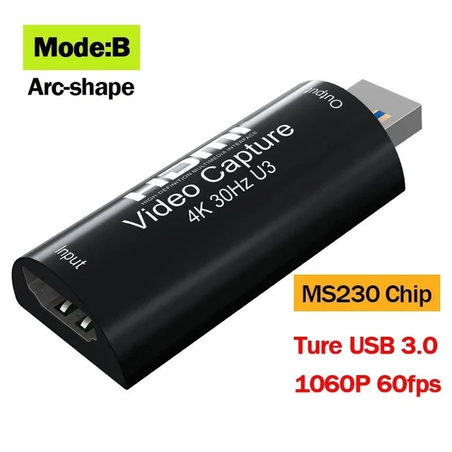 Alt view image 13 of 13 - 4K HDMI Video Capture Card MS2130 True USB 3.0 Game Recording Box 1080p 60fps Live Streaming for PS4 Ps5 Switch Camera Laptop PC(Mode B)
