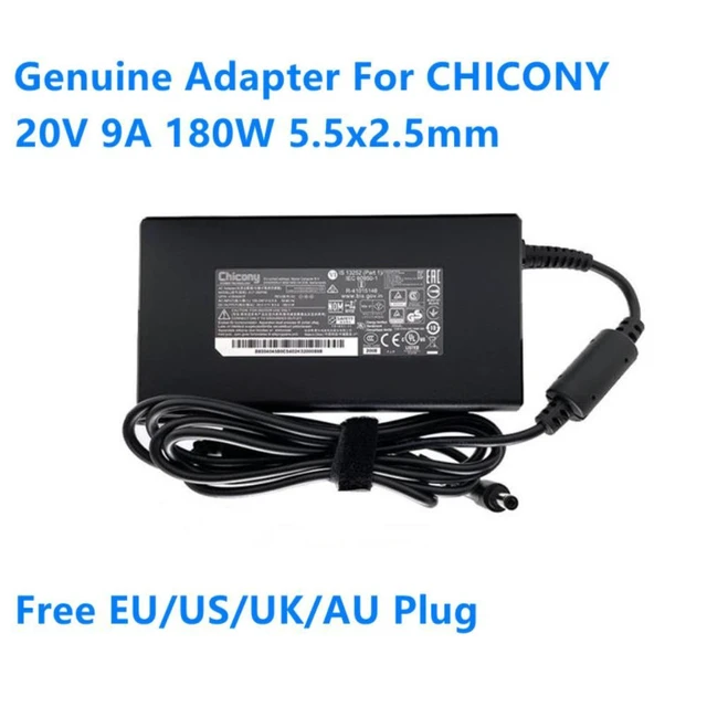 Alt view image 3 of 4 - 20V 9A 180W CHICONY A17-180P4B A180A051P AC Adapter For MSI GF65 THIN 10UE WS66 WS75 Gaming Laptop Power Supply Charger