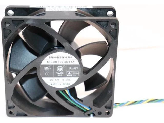 Alt view image 5 of 8 - EFH-08E12W-GP01 8025 8cm Fan Hydraulic 4-Wire Speed Control Temperature Control CPU Case Fan PWM 12v 0.7a
