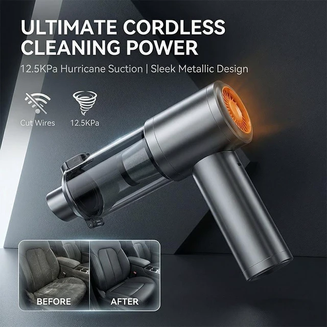 Alt view image 11 of 14 - Cordless Car Vacuum with Brushless Motor, Handheld High Power Suction, 2-in-1 Blower & Vacuum Cleaner, Portable Dust Blower for Car & Home ST-6696A