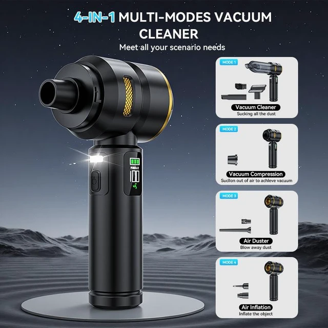 Alt view image 10 of 14 - ST-6704 ST-6703 Cordless Vacuum Cleaner, Brushless Motor, LED Battery Display, Handheld Blower & Suction, Portable for Car & Home Dust Removal ST-6703BPlus - Silver Purple 11.1V-17000pa
