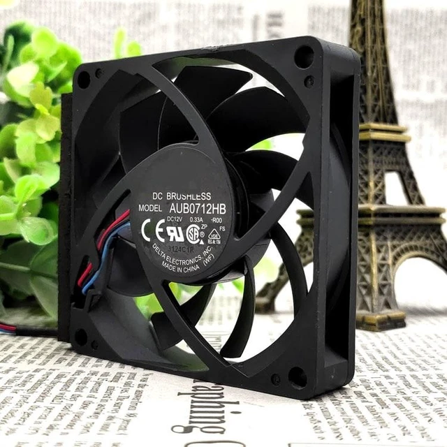 Alt view image 7 of 9 - AUB0712HB-R00 12V 0.33A 7CM 7015 3-wire cooling fan